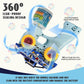 Monster Truck Bubble Gun for Kids, Automatic Bubble with LED Lights,Blue