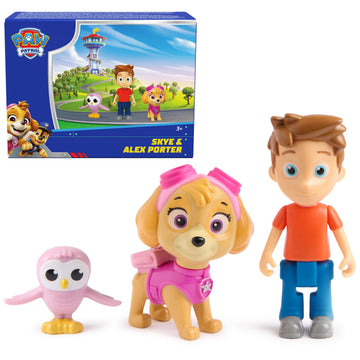 Paw Patrol Skye and Alex Porter Figure Pack with Lil Hootie Toy