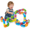 Innovakids Electric Train Sets Racer Track, 121 PCS DIY Cubes Anti-Gravity Klick Rail 3D Infinity Track, STEM Traffic Blocks Trainset Gifts Toys