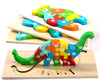 Montessori Mama Wooden Toddler Puzzles for Kids Ages 3-5, Montessori Toys for 3 Year Old, Animal Toddlers Toys Ages, 4-Pack Learning Toddler Puzzle
