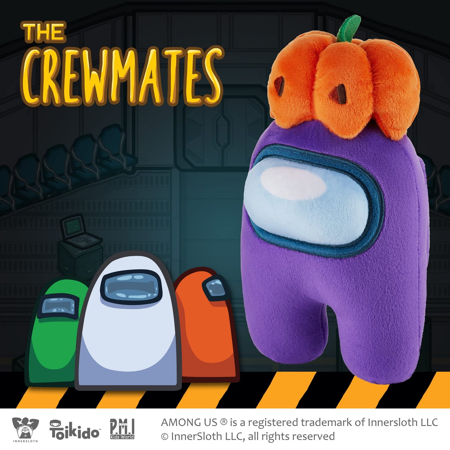 P.M.I. Among Us Plush Buddies | 8-Inch-Tall Plushie Collectibles | Playable Kids' Toys | Licensed Plush (Purple Punkin)