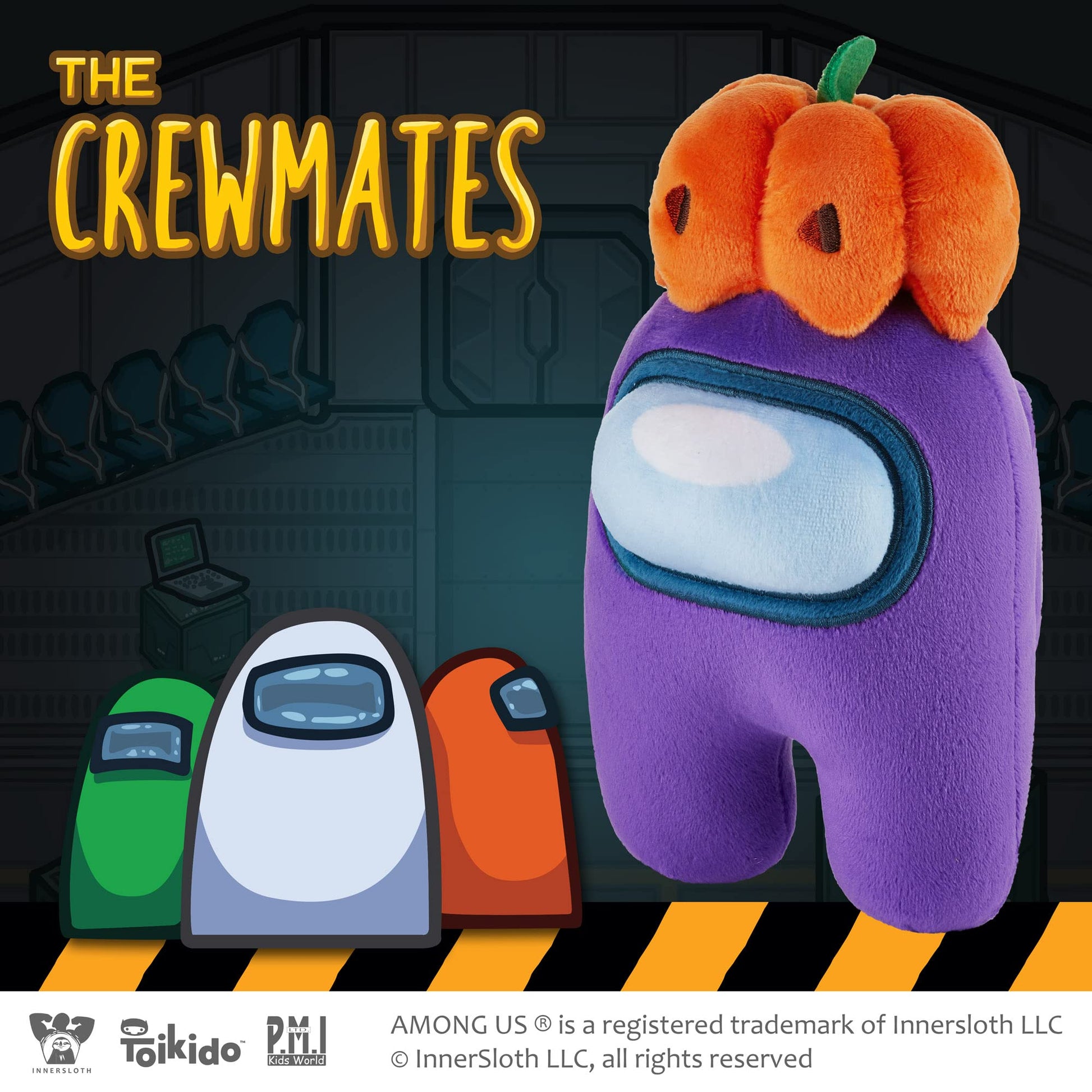 P.M.I. Among Us Plush Buddies | 8-Inch-Tall Plushie Collectibles | Playable Kids' Toys | Licensed Plush (Purple Punkin)
