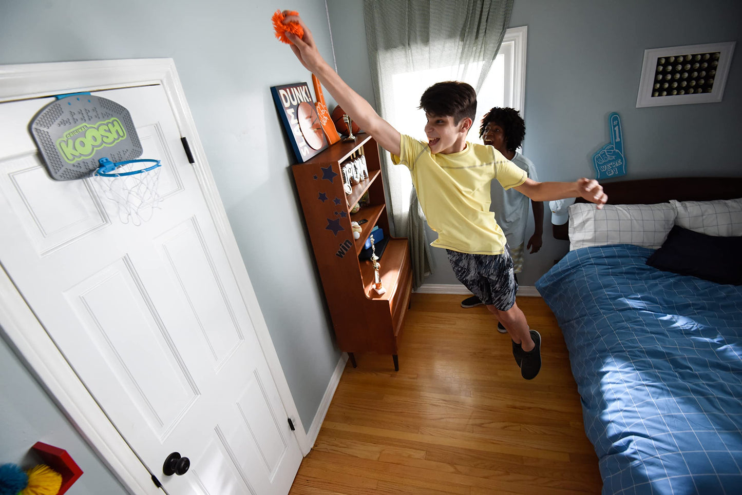 Koosh Hoops -- Basketball Game for The Ball That's Easy to Catch and Hard to Put Down -- Fidget Toy -- Ages 6+, Multi