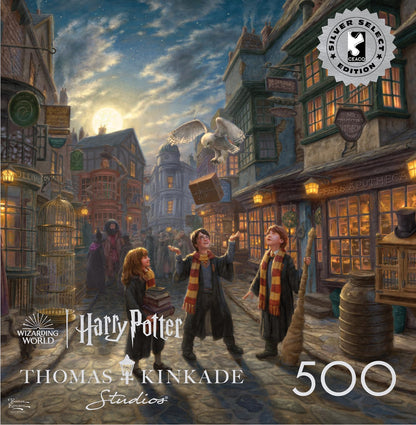 Buffalo Games - Silver Select - Harry Potter - Diagon Alley - 500 Piece Jigsaw Puzzle for Adults -Challenging Puzzle Perfect for Game Nights