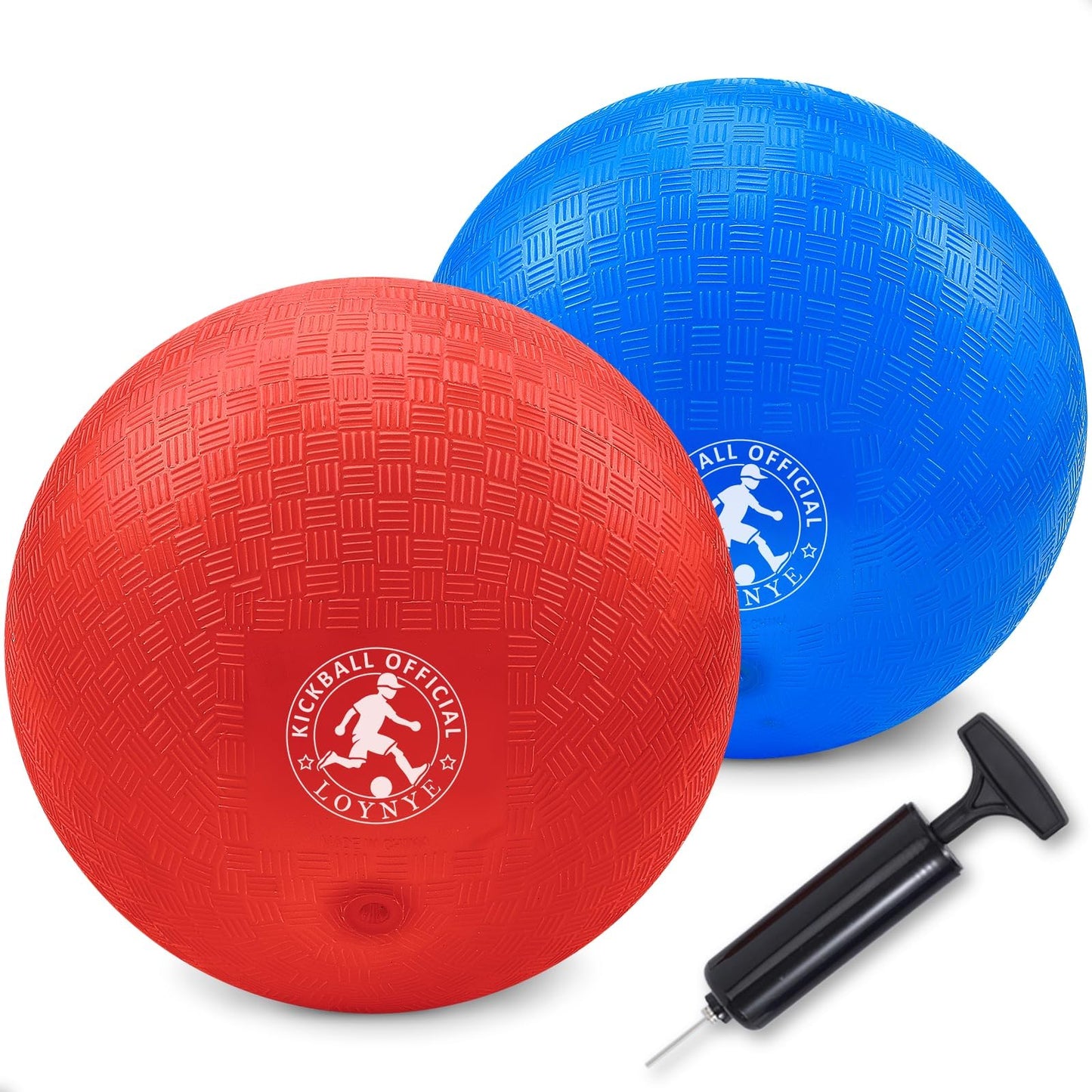 LOYNYE 10 Inch Dodgeball Balls Playground Ball Kickball, Dodge Balls for Kids, Kickballs Handball for Indoor Outdoor Games Four Square Balls, Includes