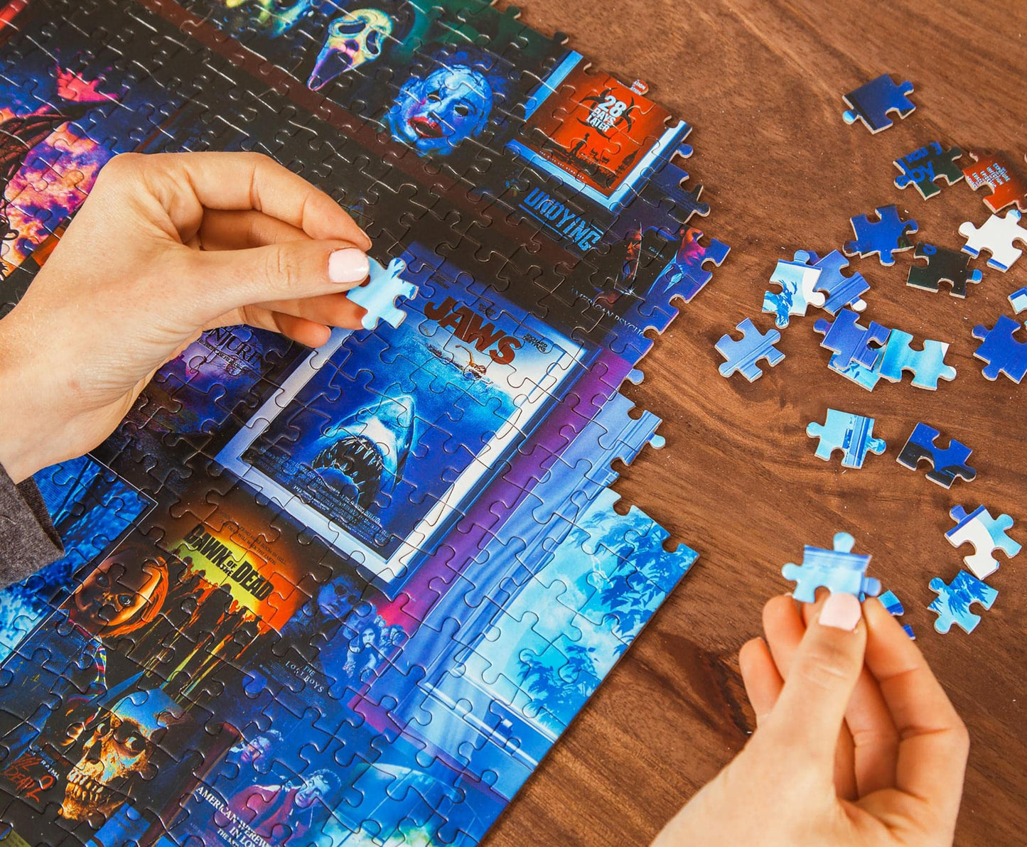 House of Horrors and Scary Movies 1000 Piece Jigsaw Puzzle By Rachid Lotf | Interactive Brain Teaser Board Game for Adults, Educational Toys & Games |