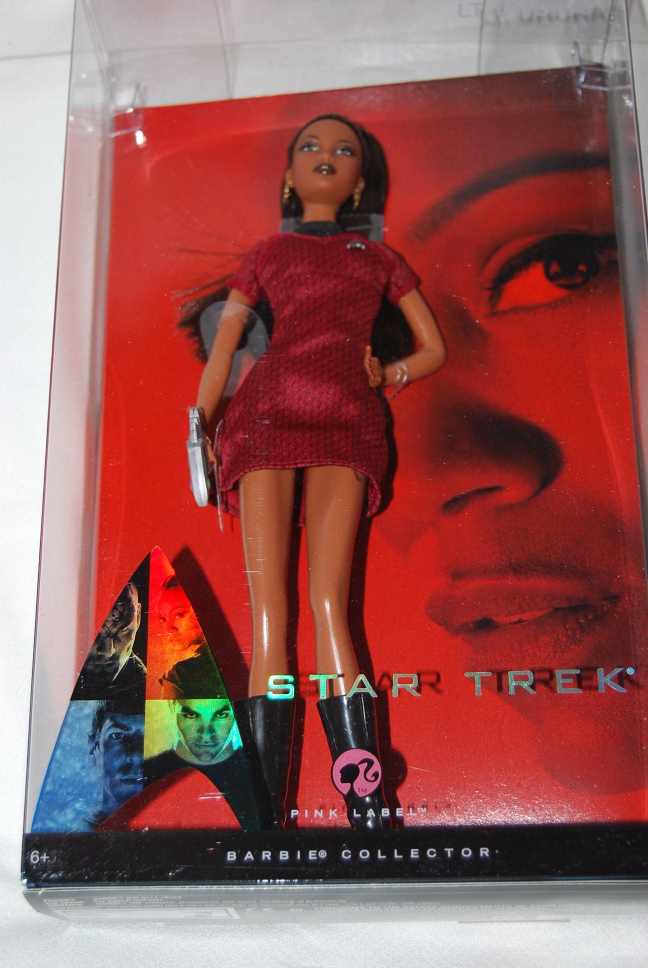 Barbie Star Trek Lt. Uhura AA Red & Black Dress Lovely