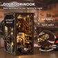 qpdbookpd Book Nook Kits, for Adults - DIY Miniature Bookshelf Insert with LED Lights, Creative Craft Book Nook Kits for Adults(Craftsmanship Repair