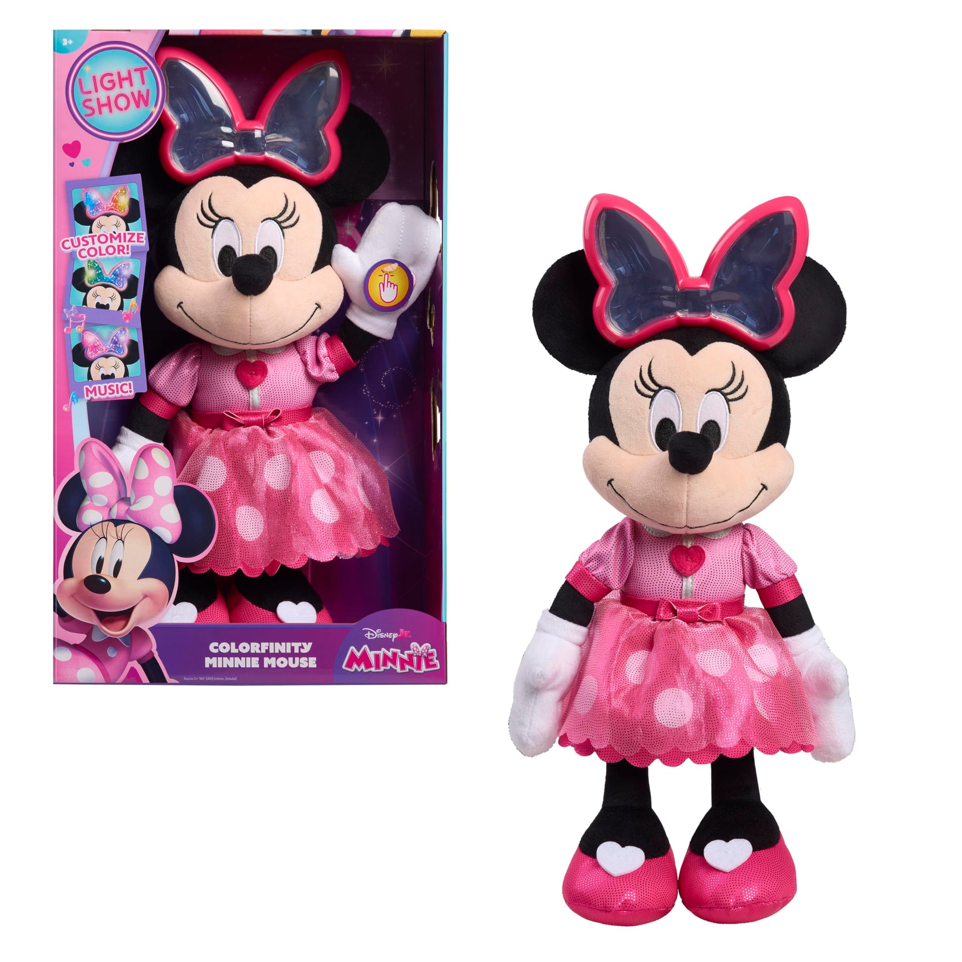 Disney Jr. Colorfinity Minnie Mouse Interactive Plush Toy