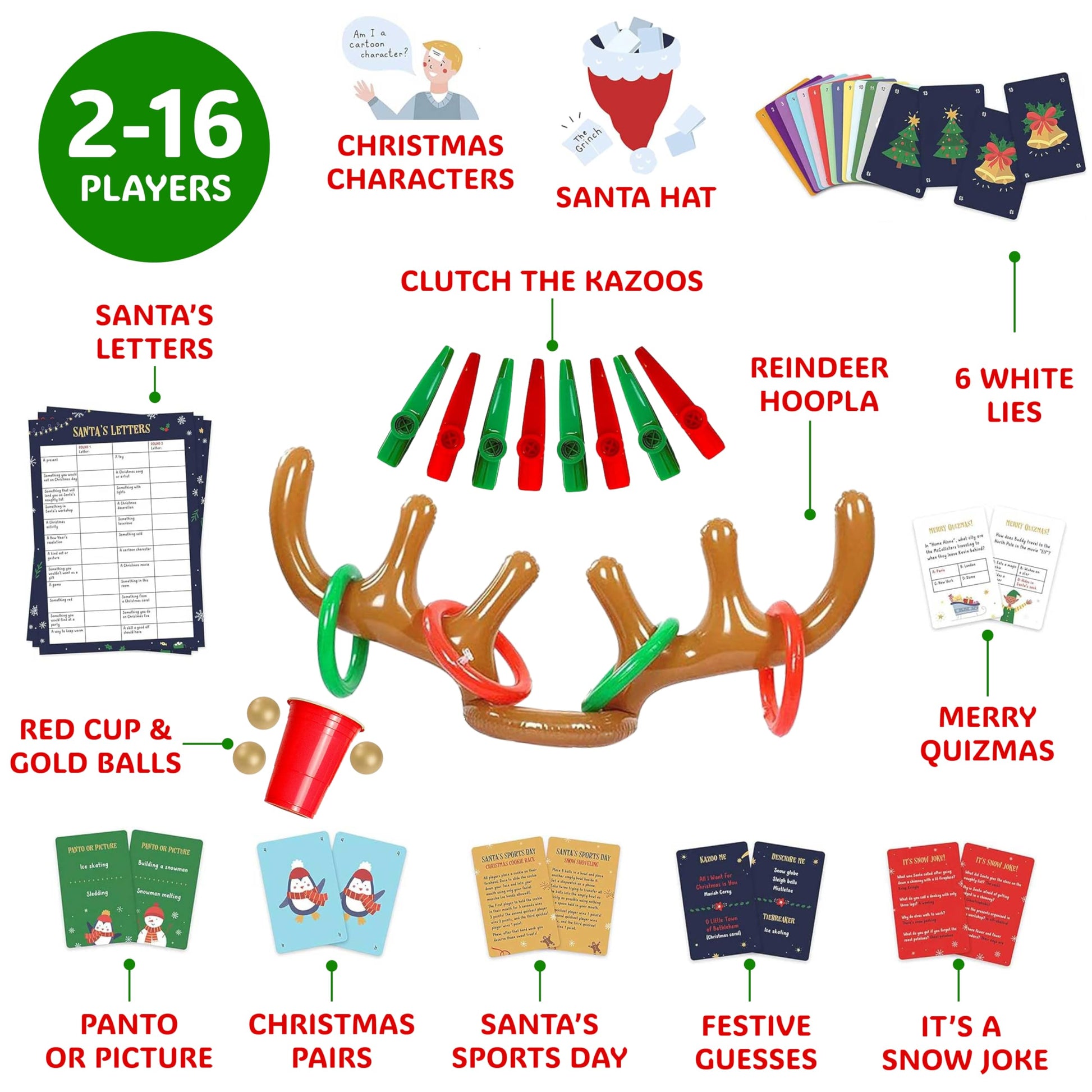 Gutter Games 12 Games of Christmas - Family Game Night Pack for Kids and Teens - Hilarious Christmas Party Games for Adults and Family Party