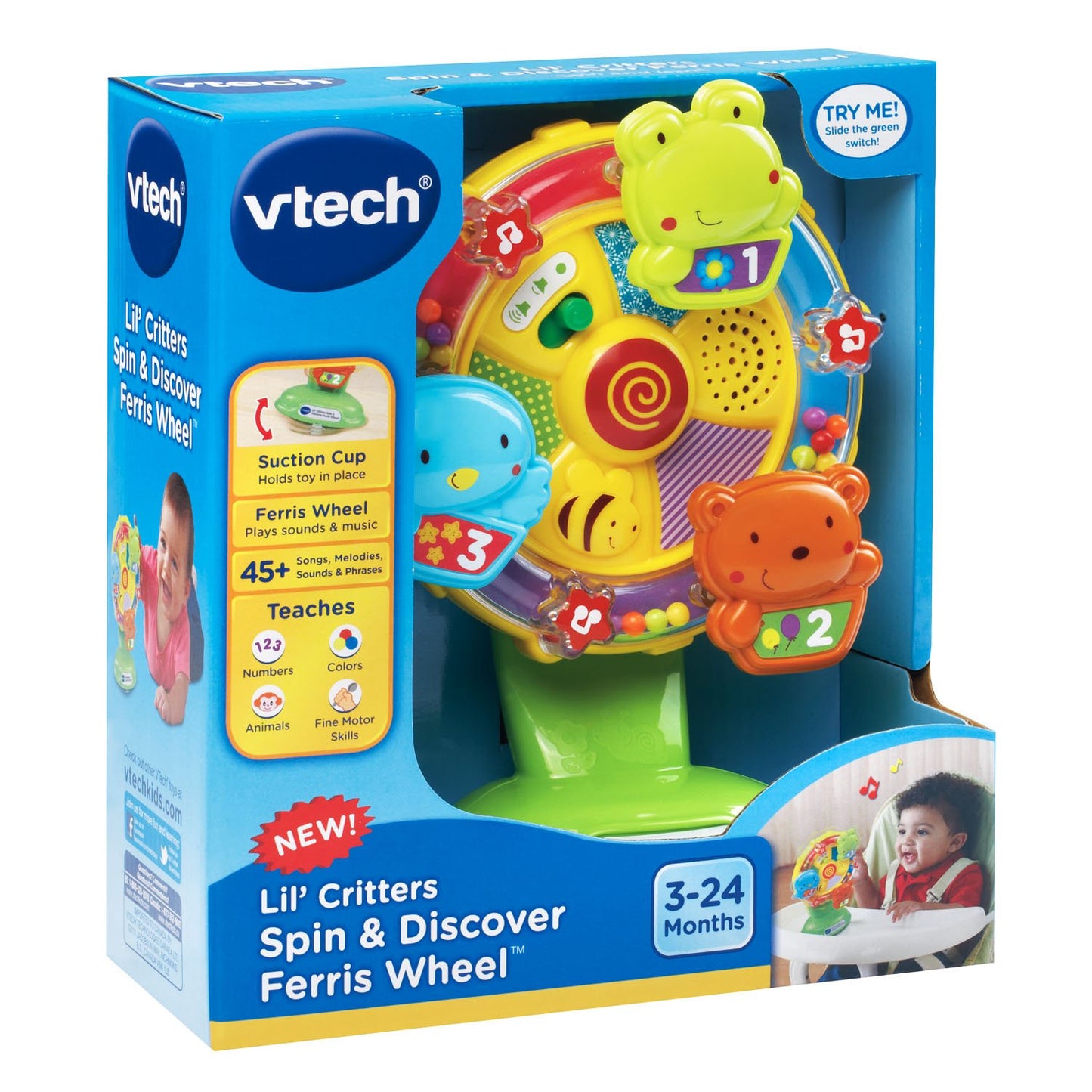 VTech Baby Lil' Critters Spin and Discover Ferris Wheel, Green