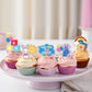 24Pcs Can You Say 1st Birthday Cupcake Toppers - Glitter Rachell Teacher Party Decorations For Rachel Cartoon English Rainbow ABC Themed One Year Old