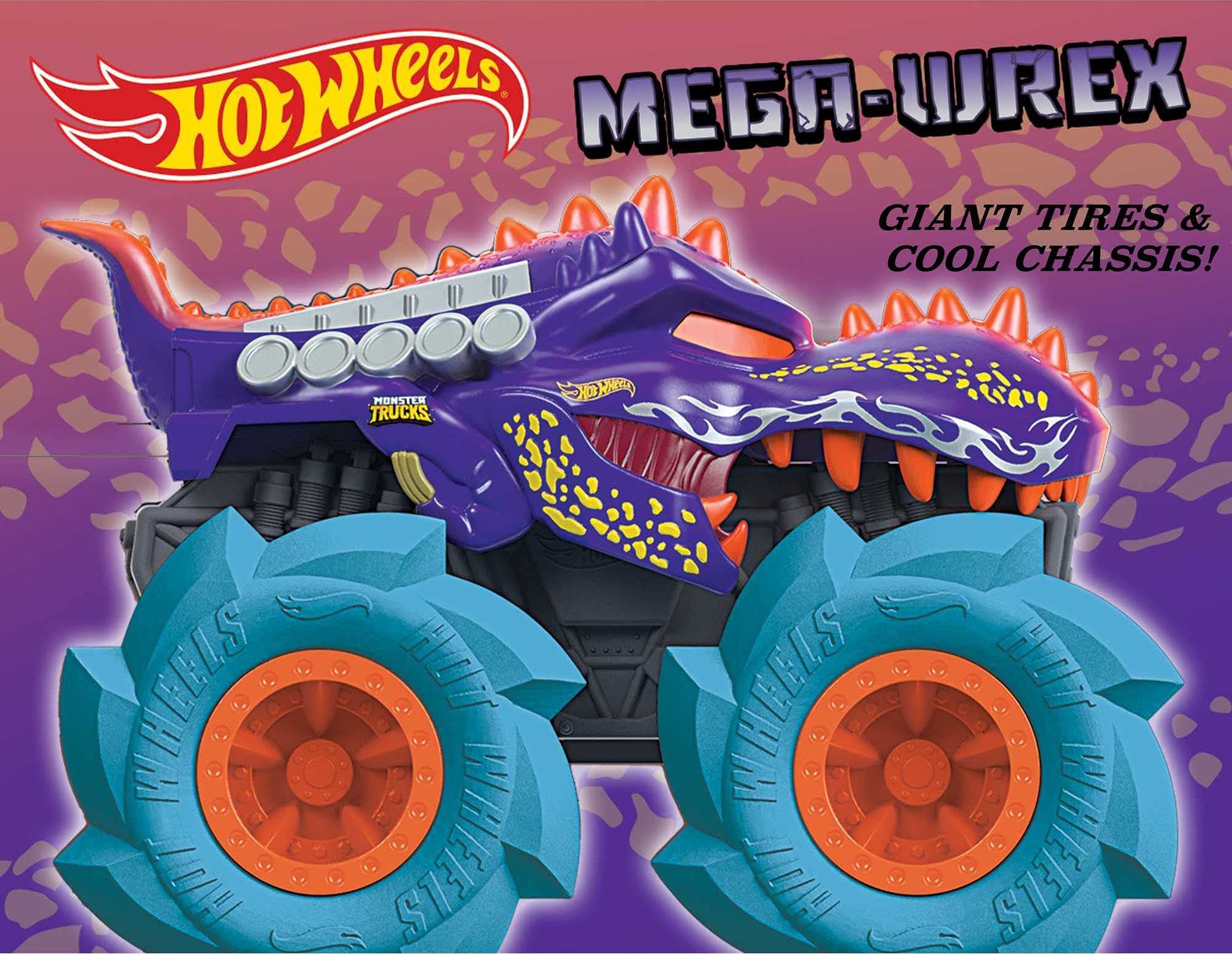 Hot Wheels Monster Trucks Twisted Tredz Creature Themed 1:43 Scale Flywheel Friction Motor Assorted Stylized Giant Wheels Power over Terrain