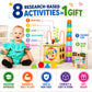 Wooden Activity Cube for 1 Year Old - 1 Year Old Boy Gifts - 1 Year Old Boy Toys - Educational Toys for 1 Year Old - Busy Cube with Bead Maze Toy