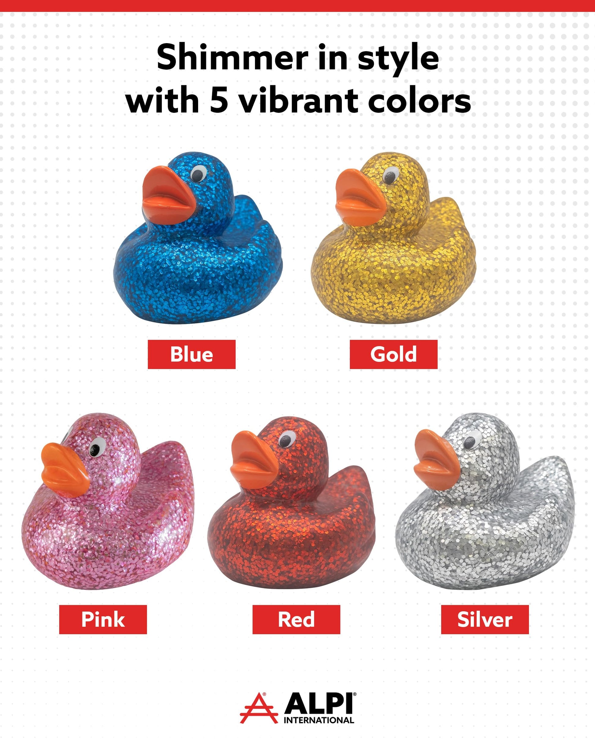 Alpi Glitter Ducks Gold Bath Toys
