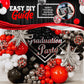 ALL-IN-1 Red Black and White Balloon Arch Kit for Red and Black Birthday Party Decorations - Reds and Blacks Balloons for White Black and Red Balloon