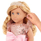 Our Generation - Special Edition 30th Anniversary Collection Doll - Unique Violet Eyes & Wavy Blonde Hair - Festive Pink Gown & Jewelry Accessories