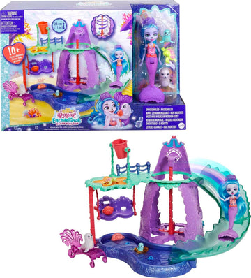 Mattel Enchantimals Ultimate Water Park Playset with Shayda Sea Lion Small Doll, 4 Animal Figures & Accessories, Ocean Kingdom Set with Water Features