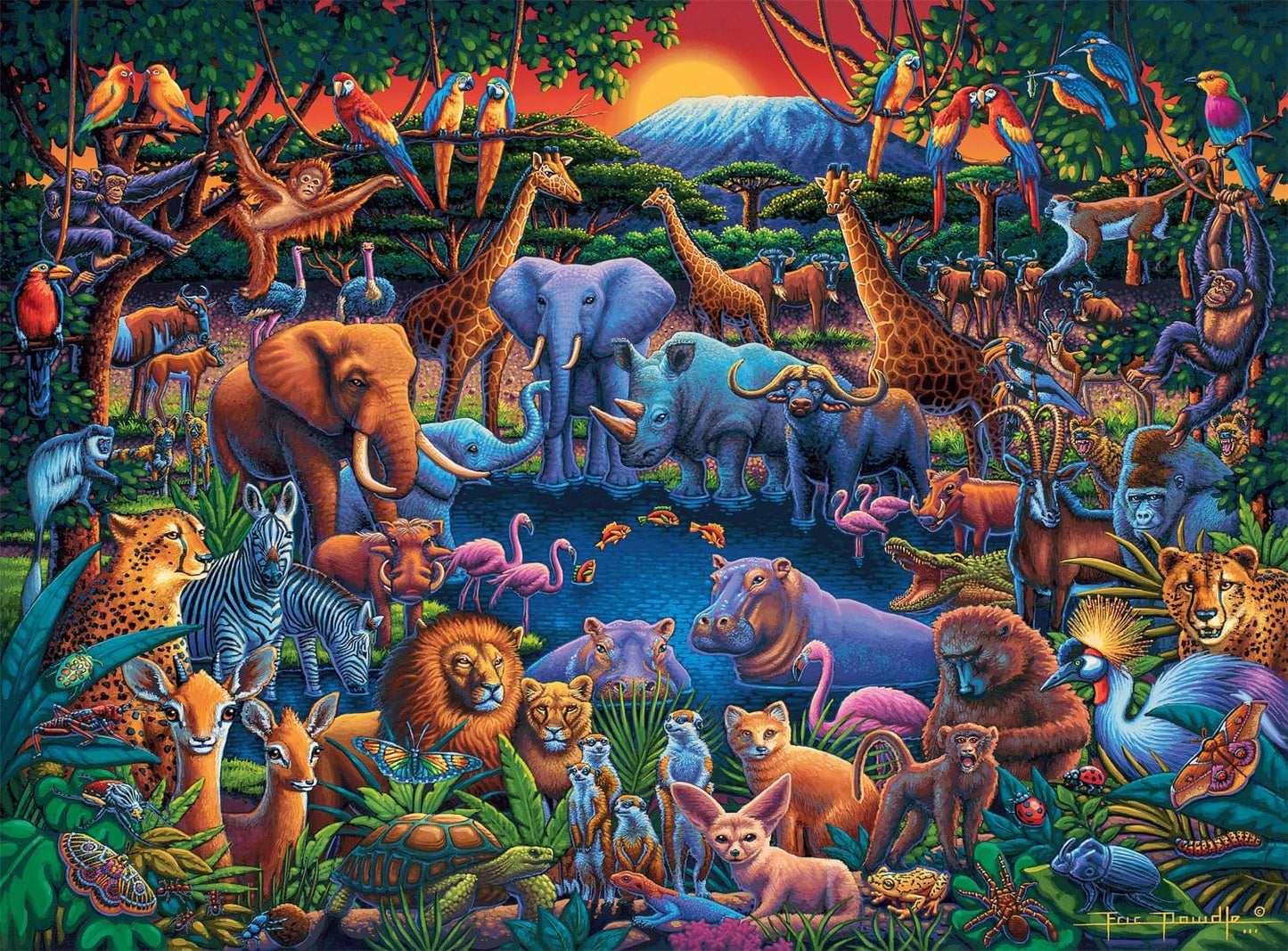 Buffalo Games - Eric Dowdle Wild Africa - 1000 Piece Puzzle for Adults
