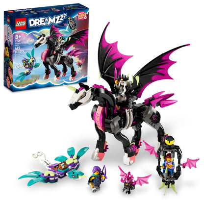 LEGO DREAMZzz Pegasus Flying Horse 71457 Building Toy Set, Fantasy Action Figure Creature, Comes with 3 Minifigures Including The Nightmare King,