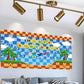 Happy Birthday Banner Decorations, 70.8x43.3 inch Cartoon themed Background, Perfect for Birthday Baby and Kids Party Supplies