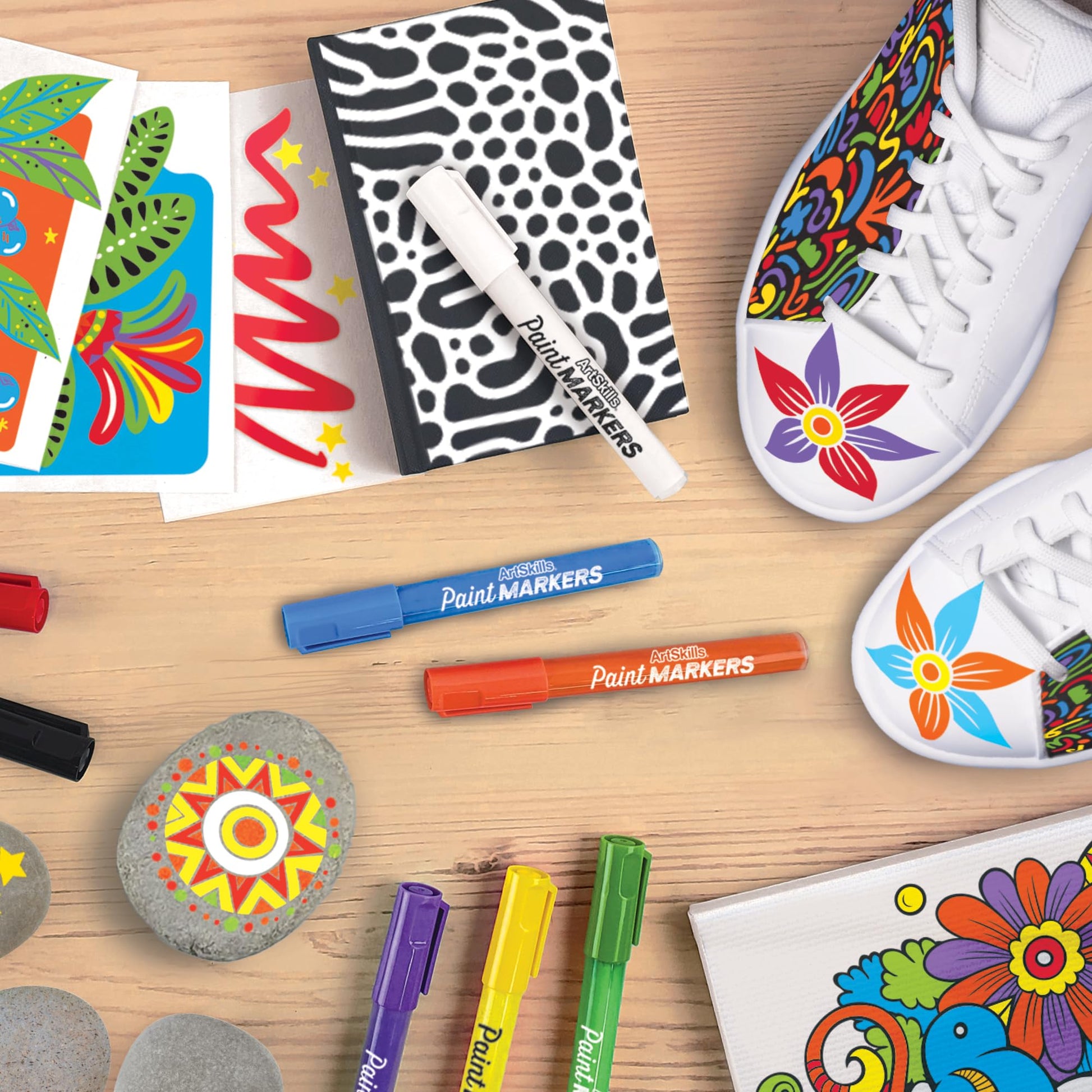 ArtSkills Acrylic Paint Pens - 8 Count Washable Paint Markers for Kids & Adults, Rock Painting