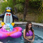 Poolmaster 81435 Floating Swimming Pool Backyard Décor, 33-Inch, Penguin