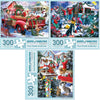 Bits and Pieces - Value Set of Three (3) 300 Piece Jigsaw Puzzles for Adults - Puzzles Measure 18' x 24' - 300 pc Camp Holiday Tree Christmas Winter