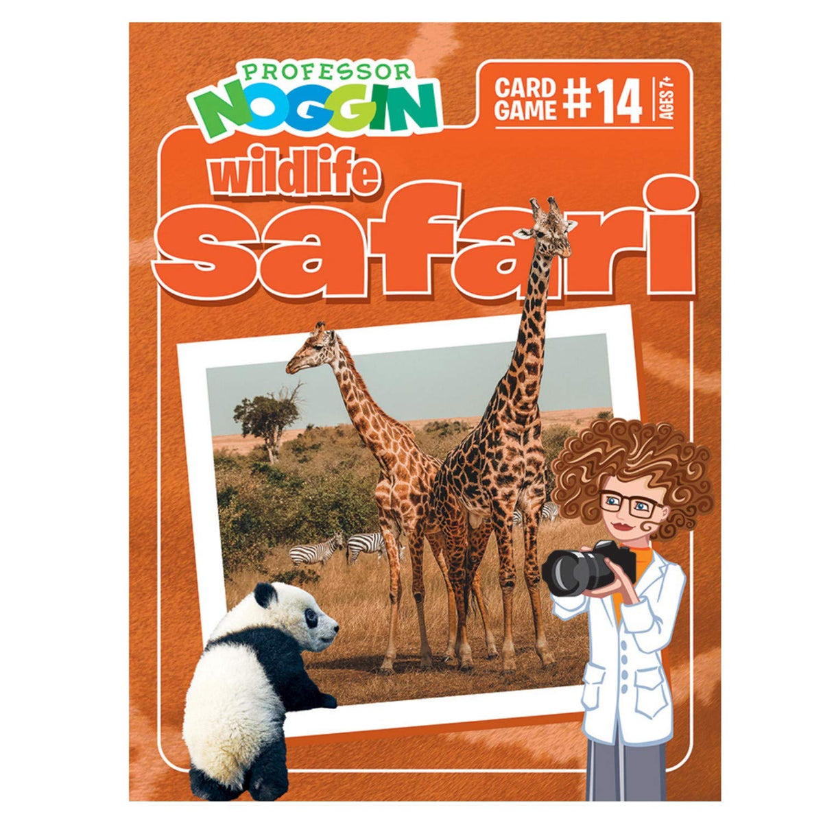 Outset Media Professor Noggin's Wildlife Safari Trivia Card Game - an Educational Trivia Based Card Game for Kids - Trivia, True or False, and