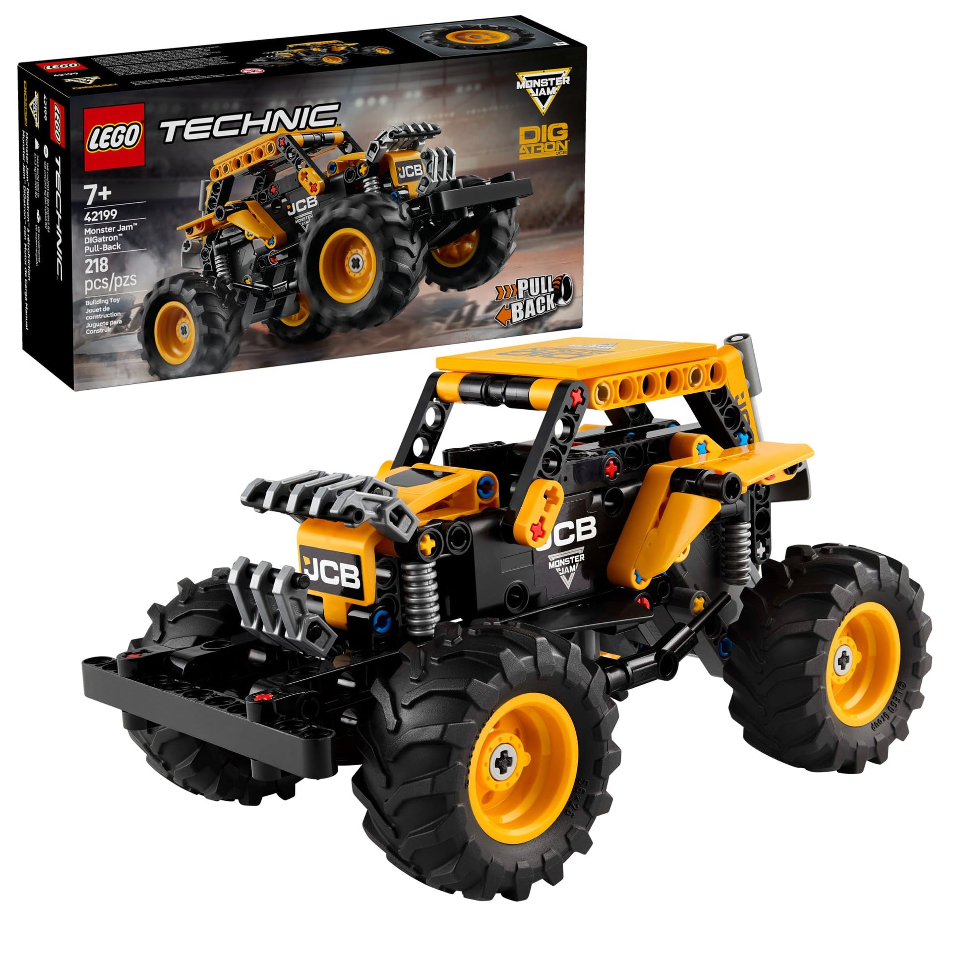 LEGO Technic Monster Jam DIGatron Pull-Back Monster Truck Toy - Building Toy for Kids, Boys and Girls, Ages 7+ - Creative Gift Idea for Lovers of