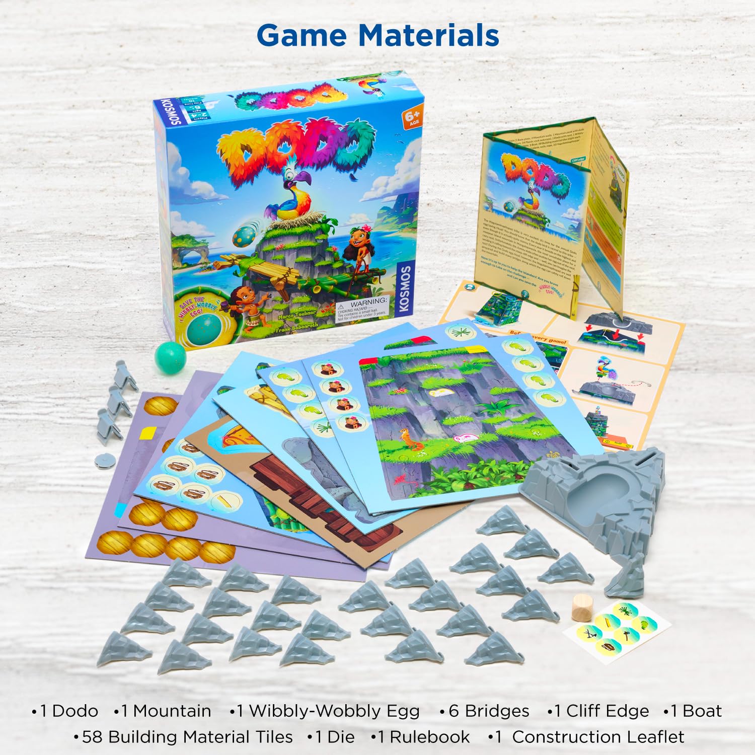 Thames & Kosmos Dodo | Cooperative Family Board Game | Race Against a Rolling Egg | Memory, Dexterity & Teamwork | 2-4 Players | Ages 6+ |