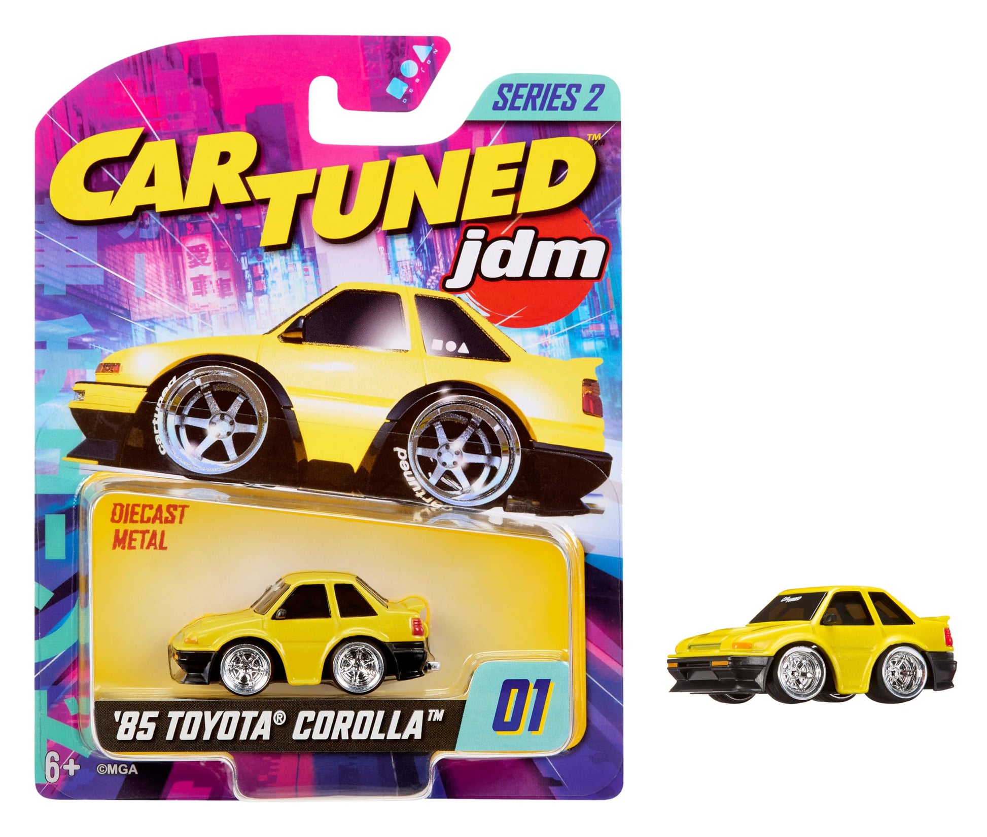 MGA Entertainment CarTuned JDM Tuners Series 2-1985 Toyota Corolla (AE86) Coupe