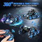 MOMONOVA 8WD Remote Control Stunt Car with Music Light Mist Spray, RC Drift Car Toys for Kids 6+, 2.4GHz Remote, Double Sided Driving, 360° Spins
