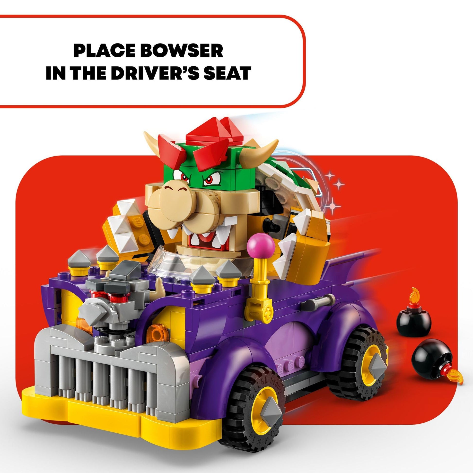 LEGO Super Mario Bowser's Muscle Car Expansion Set Building Toy - Collectible Bowser Toy for Boys & Girls, Ages 8+ Years - Gifts for Christmas - 71431