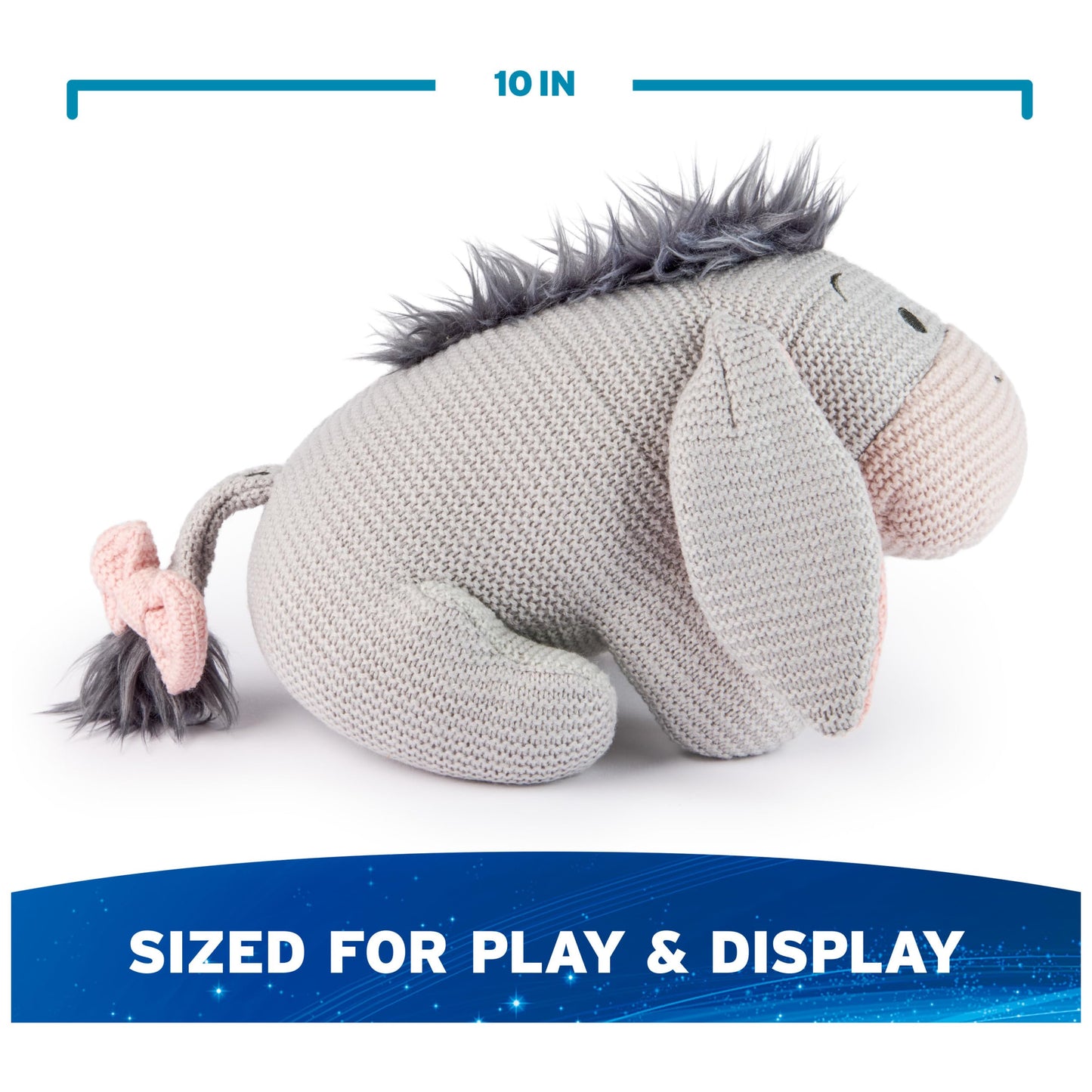 GUND Disney Official Eeyore 10-Inch Knit Plush Toy for Ages 1+
