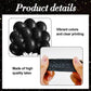 40Pcs Galaxy Balloons for Boys Galaxy Birthday Party Decorations Outer Space Themed Party Supplies Black Star Latex Balloon Garland Black and White