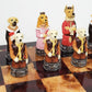 HPL Royal Cats Vs Dogs Set of Chess Men Pieces Hand Painted - NO Board