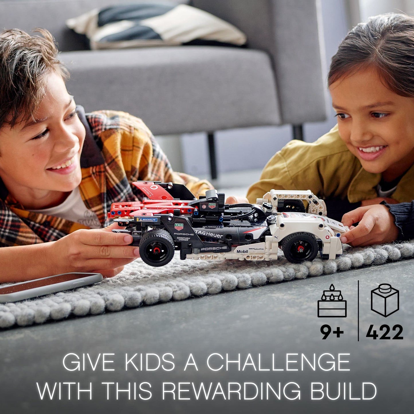 LEGO Technic Formula E Porsche 99X Electric Car Model Building Set, Pull-Back Toy Race Car Champion Winner, Comes with an Immersive AR App, Gift