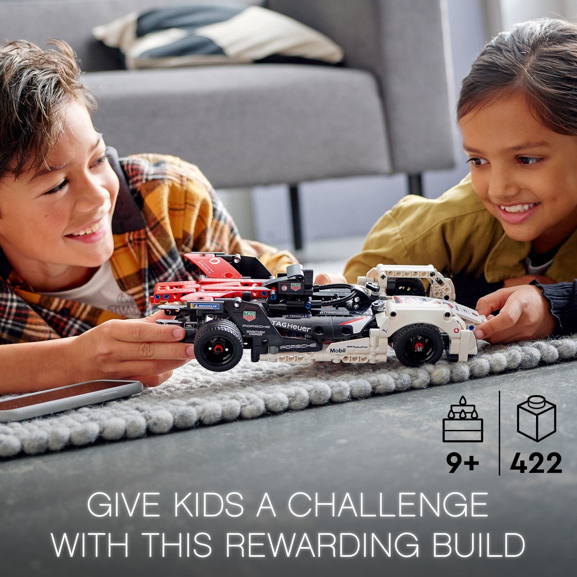 LEGO Technic Formula E Porsche 99X Electric Car Model Building Set, Pull-Back Toy Race Car Champion Winner, Comes with an Immersive AR App, Gift