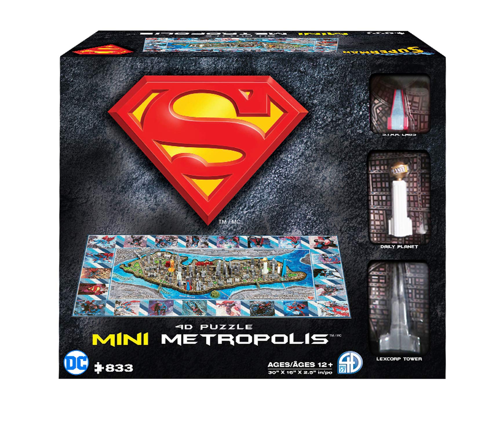 4D Cityscape Superman Mini Metropolis 3D Time Puzzle