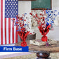 6 Pack 4th of July Table Centerpiece Decoration, Metallic Foil Spray Star Burst Patriotic Decor for 250th Anniversary Independence Day, Holiday