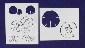 Sand Dollar Stencils 2 Piece Set 8 X 10 Inches