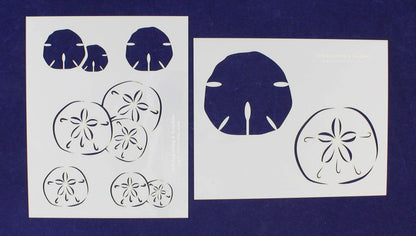 Sand Dollar Stencils 2 Piece Set 8 X 10 Inches