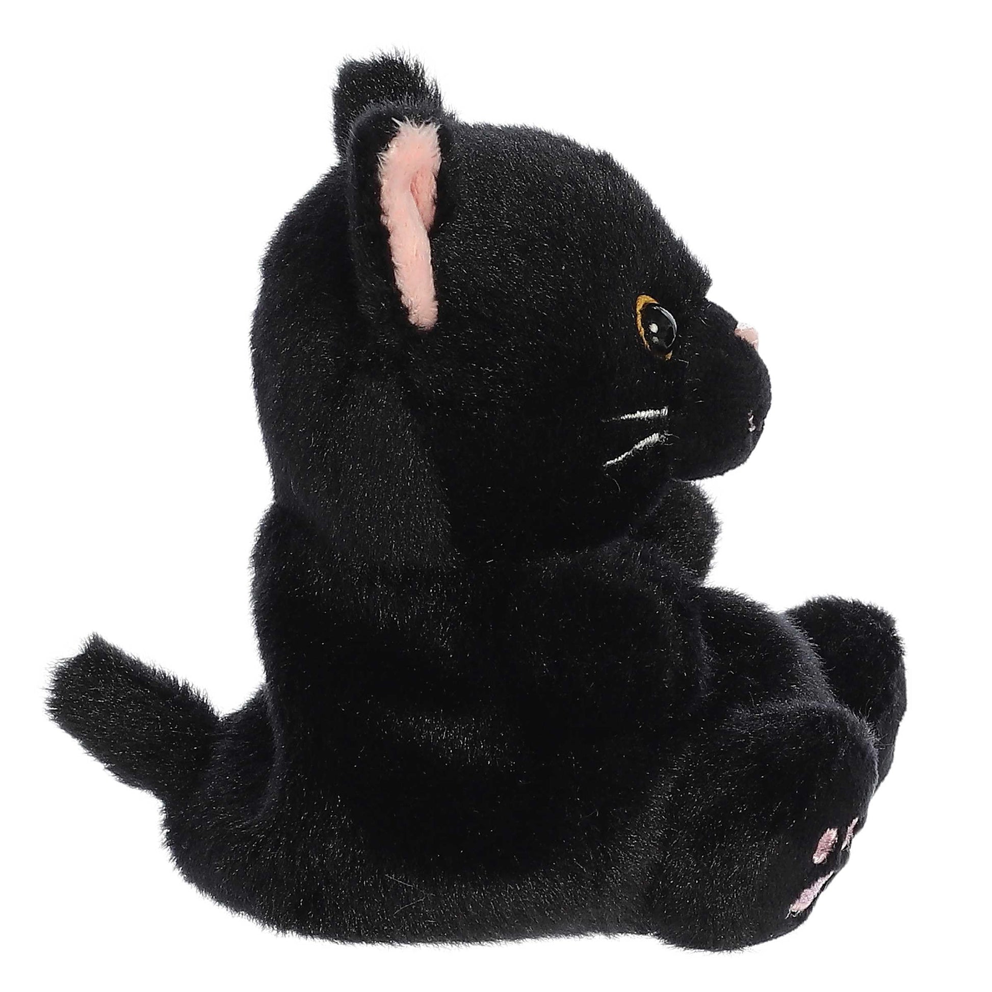 Aurora® Adorable Palm Pals™ Twilight Black Cat™ Stuffed Animal - Fun Collectible Plush for Kids and Adult Collectors - Perfect for Decorating Rooms