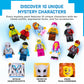Brick Loot Minifigures Pack of 10, Random Minifigure Pack, Set of Authentic Minifigs, Unique Brick Characters with Accessories, Compatible Toy