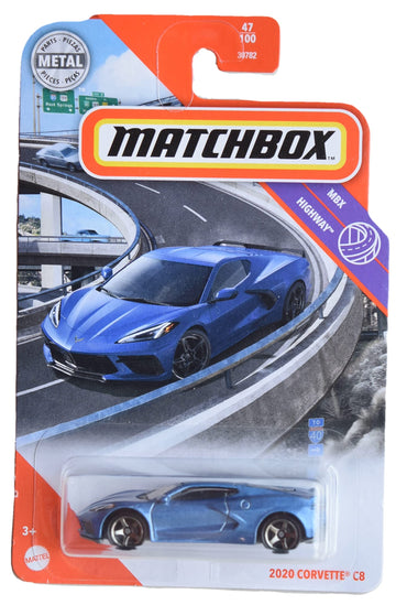 Hot Wheels Matchbox 2020 Corvette C8, Highway 47/100 [Blue]