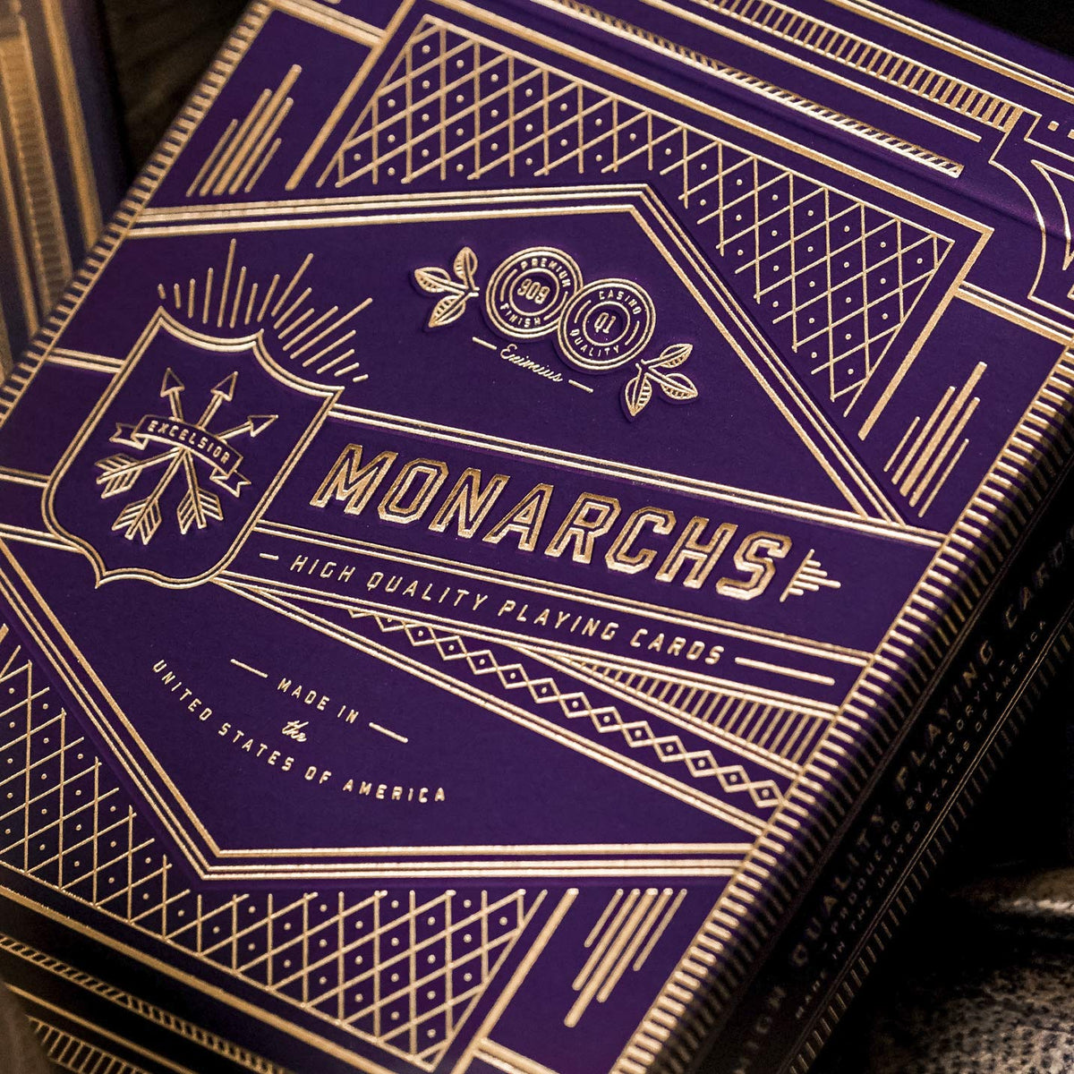 theory11 Monarch Playing Cards Purple - Regal Collector Style Poker Deck for Magic, Cardistry, Game Night, Party Games, Solitaire, Blackjack, Gifts