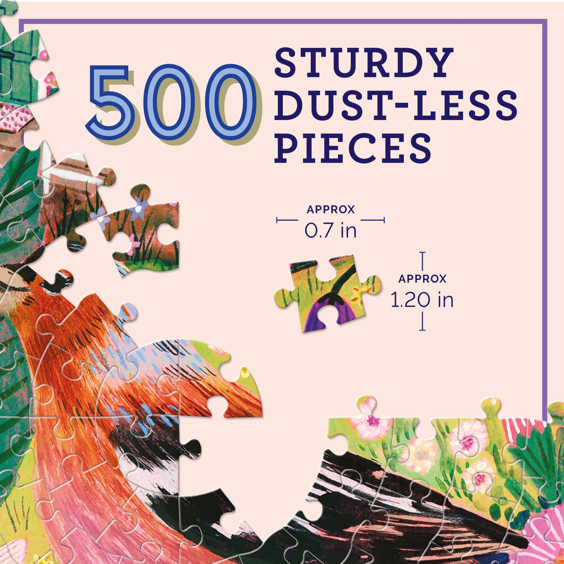 eeBoo Birds By the Sea 500 Piece Round Jigsaw Puzzle, 23" Diameter