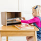 Melissa & Doug Natural Wood Puzzle Storage Case (Holds 12 Puzzles) - Wooden Puzzle Rack Organizer