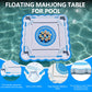 Floating Mahjong Table for Pool, Double-Sided Waterproof Game Tray for Mahjong, Poker, Cards & Dominoes - Portable Water Float Board for Adults, Hot